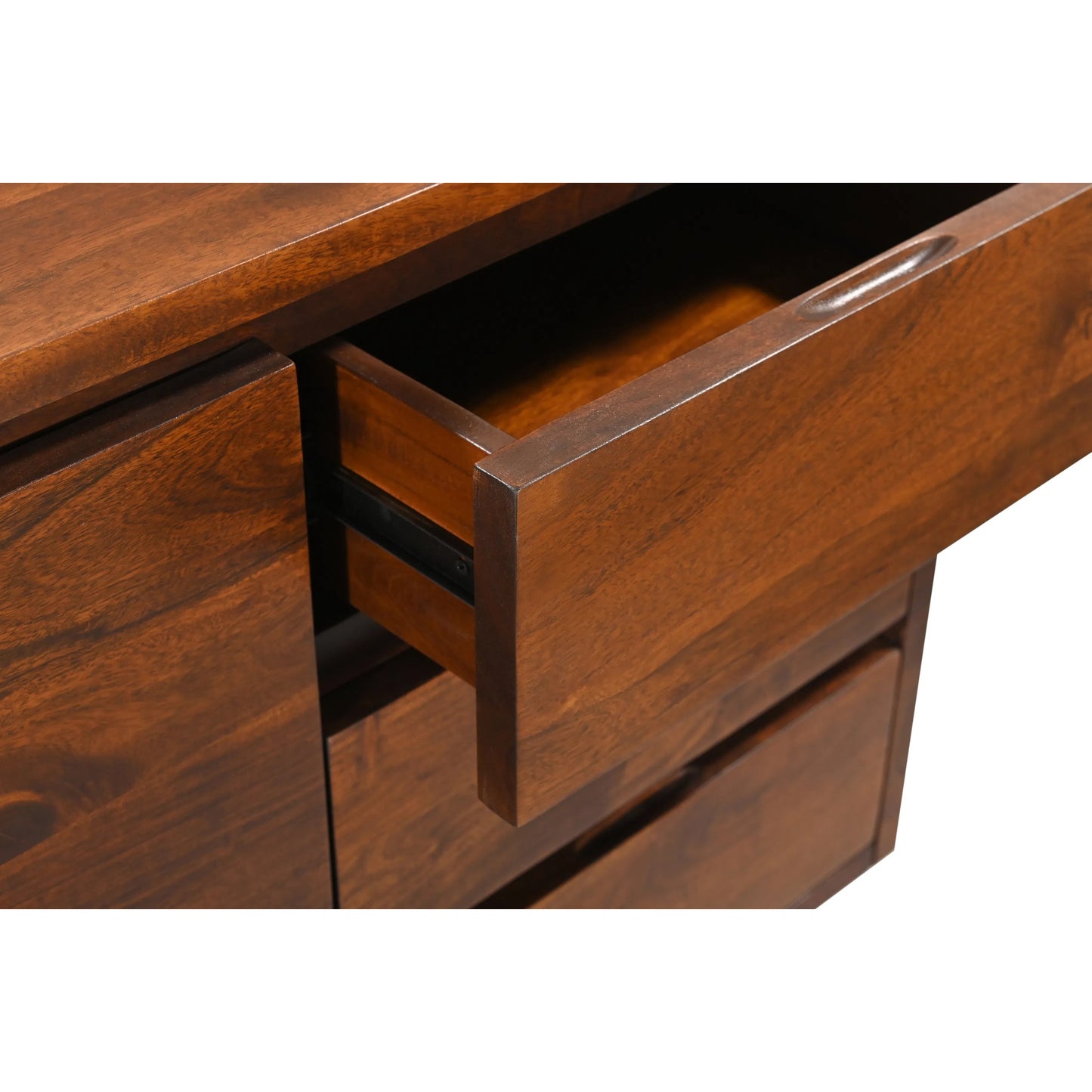 005 SI-2242905 | Unknown | Knoxville 54" Sideboard by World Interiors in browns and walnut. Made from acacia wood iron in a unique style.