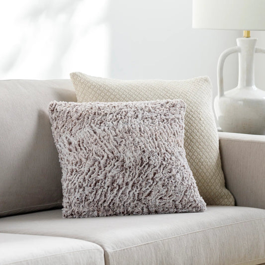 Felina Pillow - 11407 by Surya in light gray, dark brown. Made from 100% polyester in a modern style.