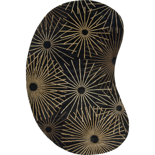 Forum Rug - 1317 by Livabliss in black, dark brown, tan. Made from 100% wool in a unique style.