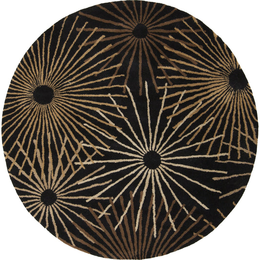 Forum Rug - 1317 by Livabliss in black, dark brown, tan. Made from 100% wool in a unique style.