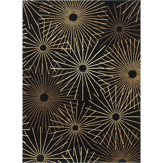 Forum Rug - 1317 by Livabliss in black, dark brown, tan. Made from 100% wool in a unique style.