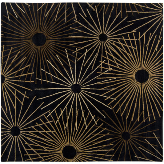 Forum Rug - 1317 by Livabliss in black, dark brown, tan. Made from 100% wool in a unique style.