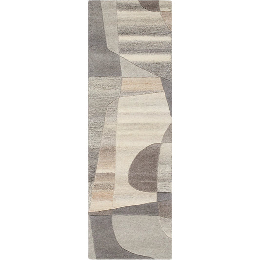 Forum Rug - 17719 by Livabliss in taupe, sandstone, charcoal, ash gray, ivory. Made from face: 100% wool in a unique style.