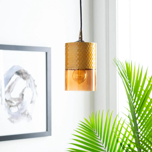 Finsbury Ceiling Light - 23628 by Surya in metallic bronze, black, saffron, metallic brass and saffron. Made from glass, metal, plastic in a modern style.