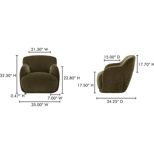 Stevie Lounge Chair by Moe's Home Collection. Made from unique in a transitional style.