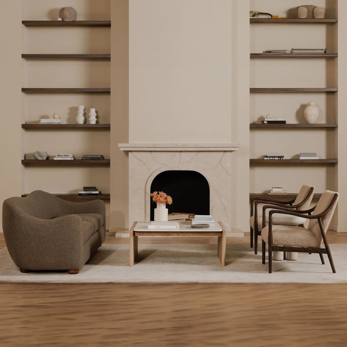 007 SI-2367916 | Lifestyle | Bria Sofa by Moe's Home Collection. Made from upholstery: 100% polyester, solid rubber wood leg, solid beech, plywood frame, foam, fiber seat in a transitional style.