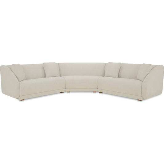000 SI-2368063 | Primary Silo | Fraser 3 Piece Modular Sectional with Wedge Slipper by Moe's Home Collection. Made from upholstery: 100% polyester, solid beech, plywood frame, foam, fiber seat in a transitional style.