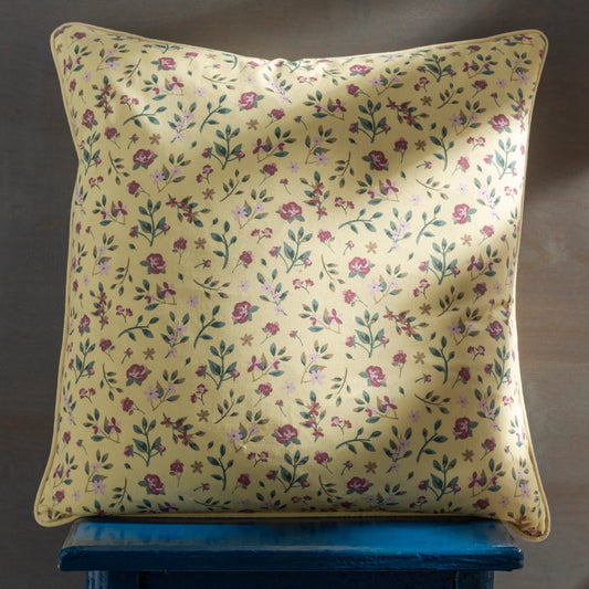 Floret Pillow - 22941 by Surya in butter, rose, mint. Made from 100% cotton in a cottage & farmhouse style.