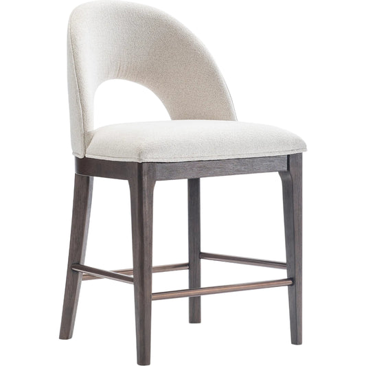 001 SI-2626424 | Primary Silo | Loft Raff Counter Stool by Bernhardt in white. Made from fabric, wood in a unique style.
