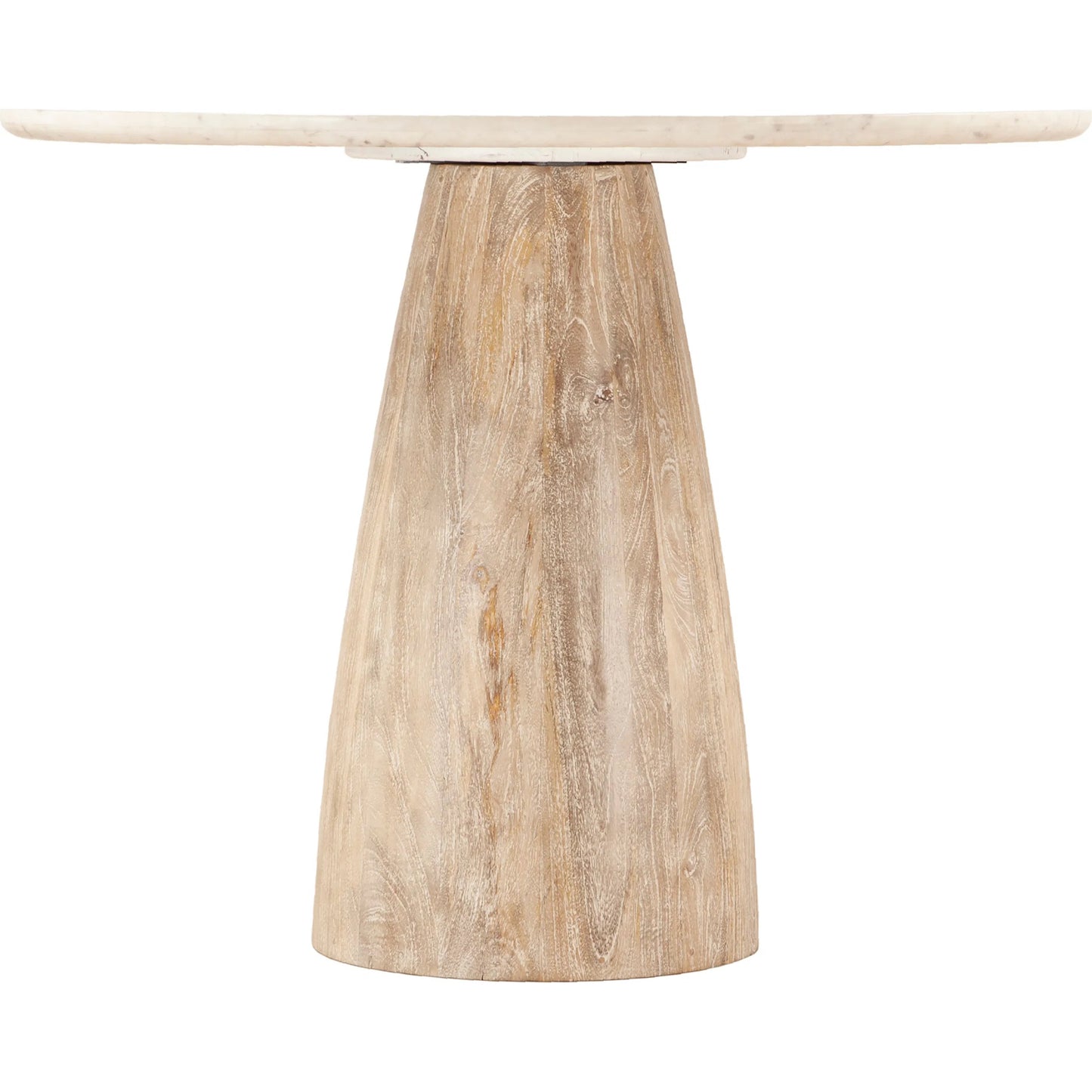 002 SI-2243021 | Additional Silo | Palm Desert White Marble Gathering Table by World Interiors in white and whitewash. Made from mango wood marble in a unique style.