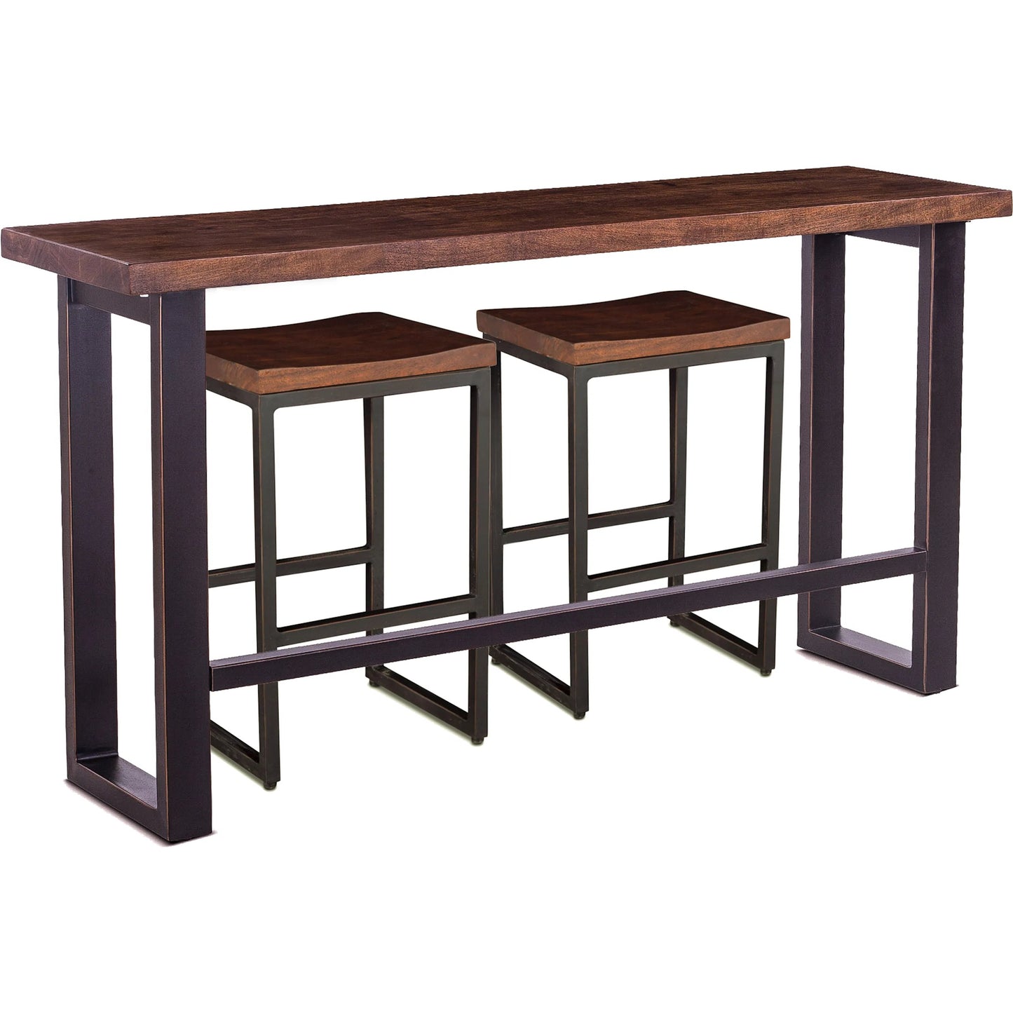 006 SR-876807 | Additional Silo | Amici Sofa Back Table by World Interiors in brown and walnut, antique zinc. Made from acacia wood, iron in a modern style.