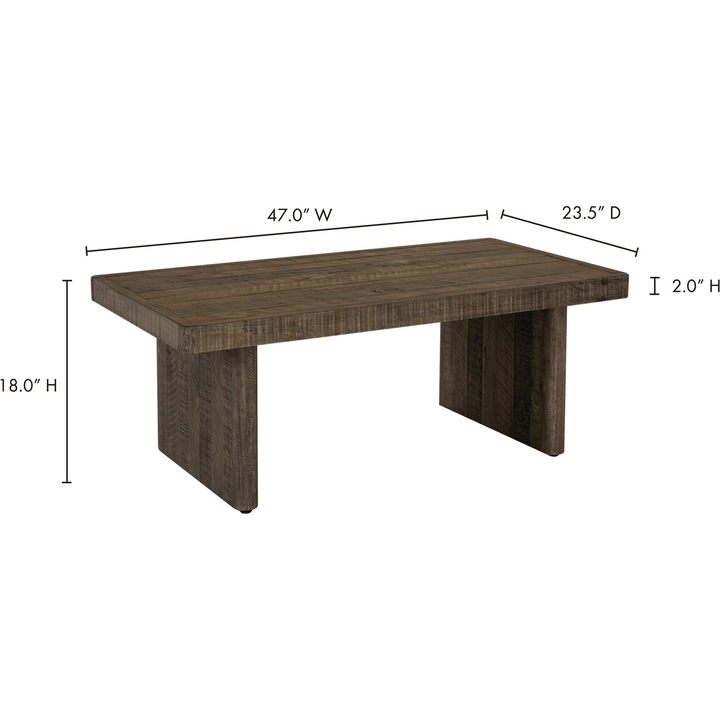 009 SI-1717386 | Lifestyle | Monterey Coffee Table by Moe's Home Collection in natural. Made from solid pine in a modern style.