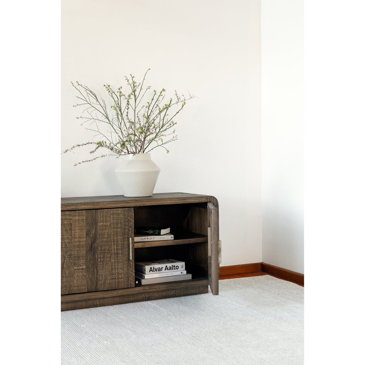 007 SI-1717384 | Lifestyle | Monterey Media Cabinet by Moe's Home Collection in natural. Made from solid pine, plywood in a eclectic & global style.