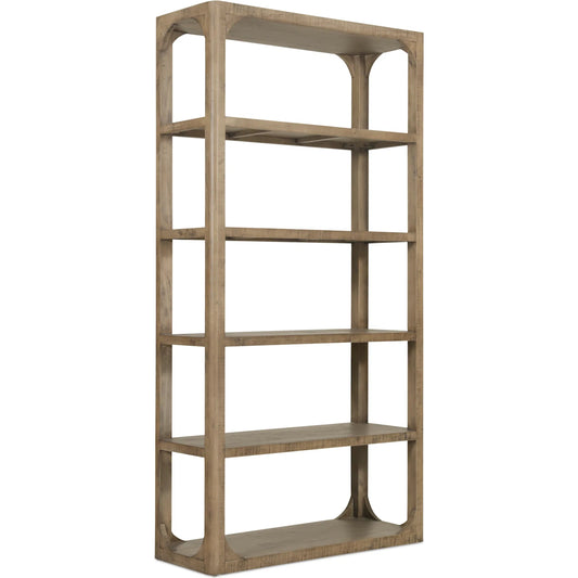 Abbott Bookshelf by Moe's Home Collection in brown. Made from pine wood in a transitional style.