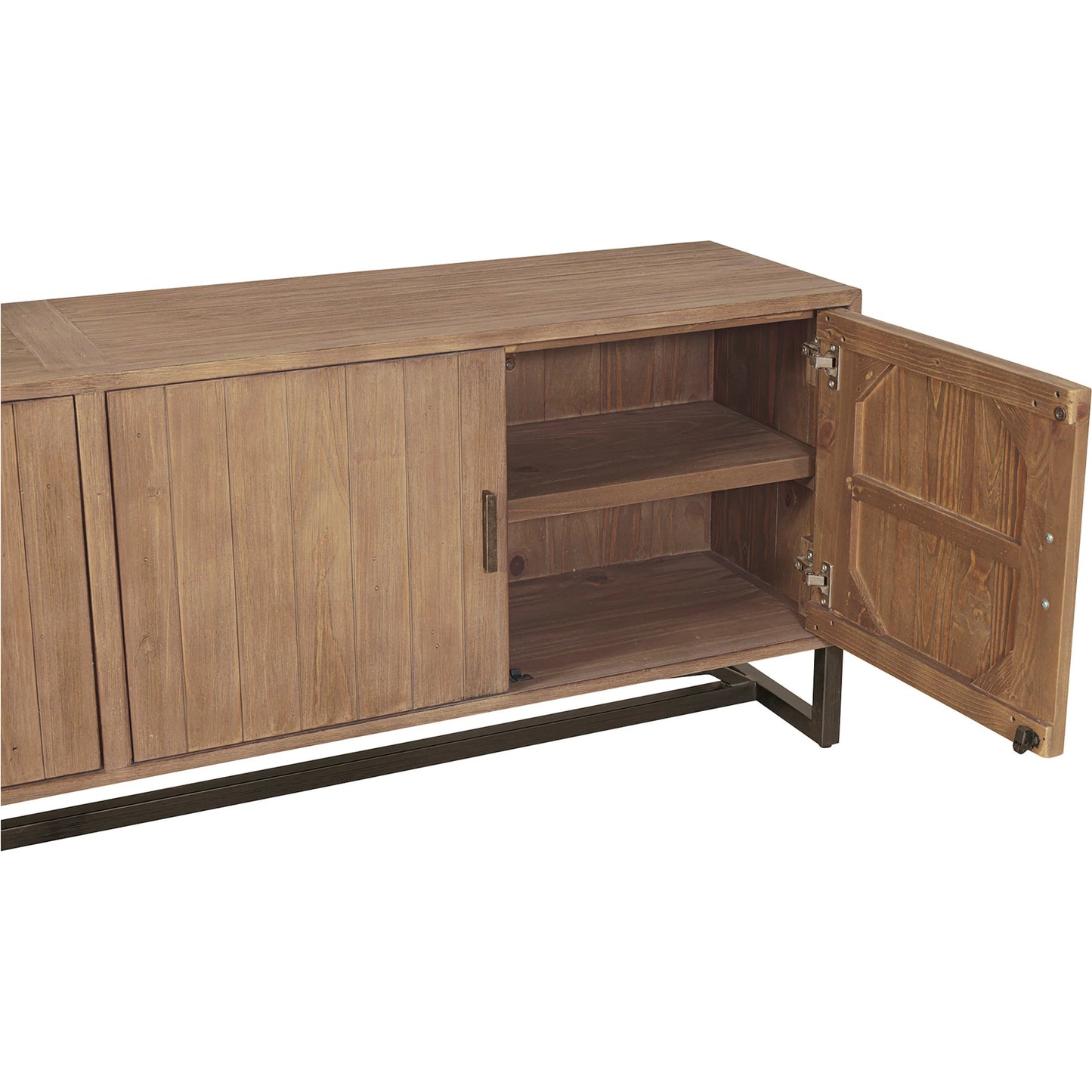 013 SI-2368339 | Additional Silo | Sierra Media Unit by Moe's Home Collection in brown. Made from new pine frame with reclaimed pine face boards, stainless steel base in a transitional style.