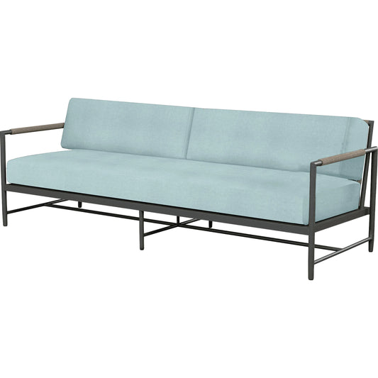 Pietra Outdoor Sofa by Sunset West in graphite. Made from olefin rope in a modern style.