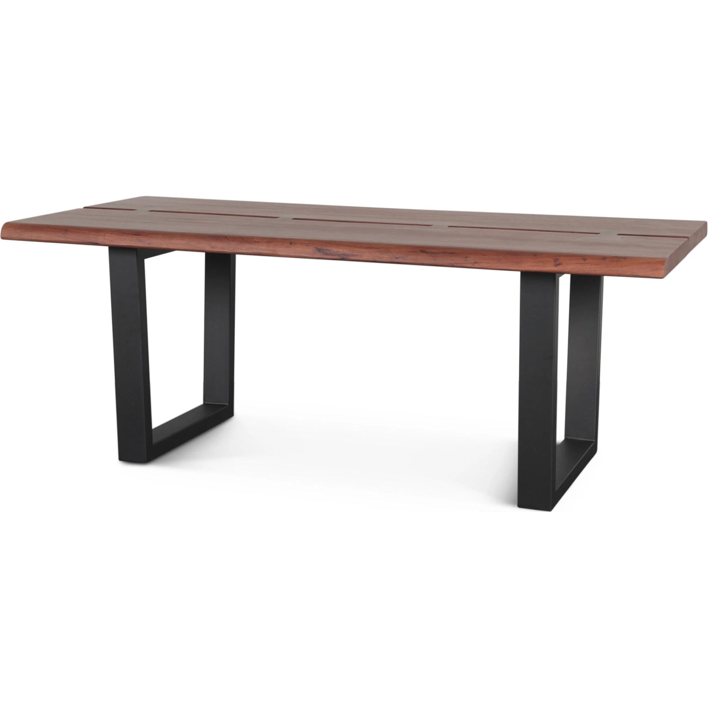 001 SI-2445317 | Primary Silo | Yarrow Dining Table by World Interiors in brown, black and light seqouia. Made from acacia wood, iron in a unique style.