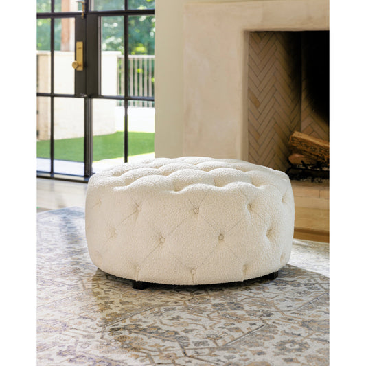 Ferrand Round - 32002 by Surya in cream. Made from top: 90% polyester, top: 10% cotton, fill: foam, fill: polyester, polyfill, frame: wood in a modern style.