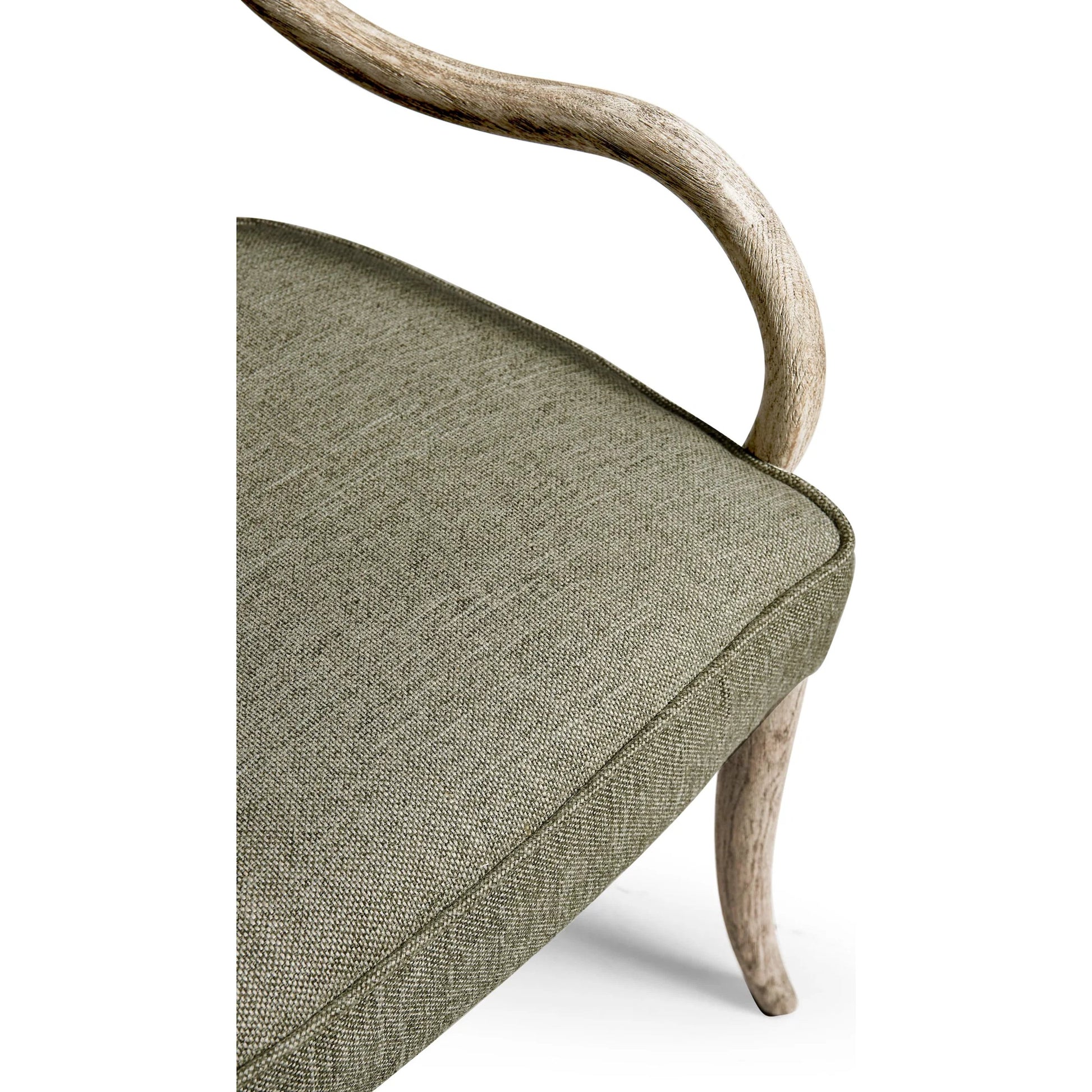 Ampney Arm Chair (Set of 2) by Jonathan Charles in light brown and washed grey oak. Made from oak, foam, fabric in a traditional style.