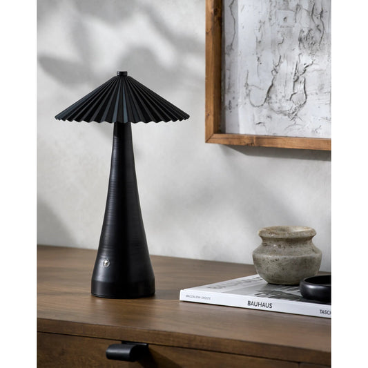 Furnas Accent Table Lamp 545186 by Surya in black and hand painted. Made from iron in a modern style.