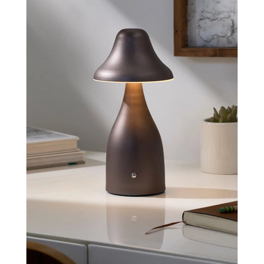 Furnas Brown Accent Table Lamp by Livabliss in body: brown and hand painted. Made from iron in a modern style.