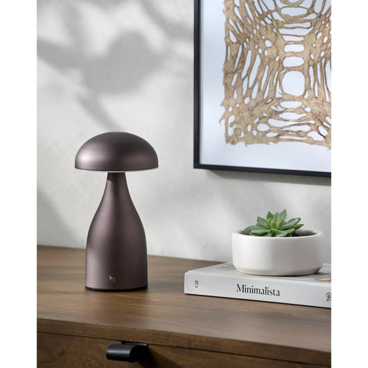 Furnas Accent Table Lamp 545478 by Livabliss in body: brown and hand painted. Made from iron in a modern style.