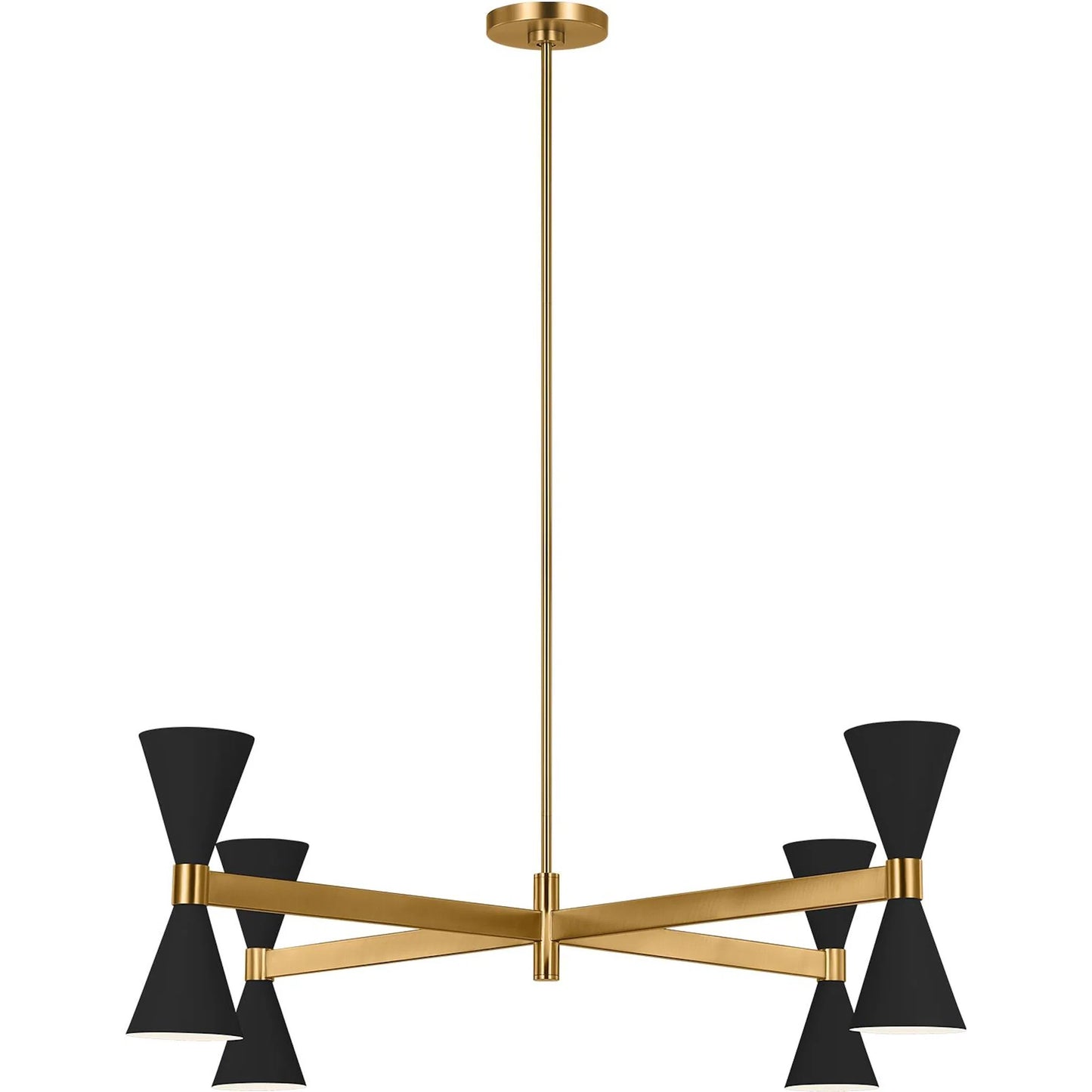 004 SI-2233757 | Additional Silo | Albertine Large Chandelier by Visual Comfort & Co. in midnight black. Made from steel in a modern style.