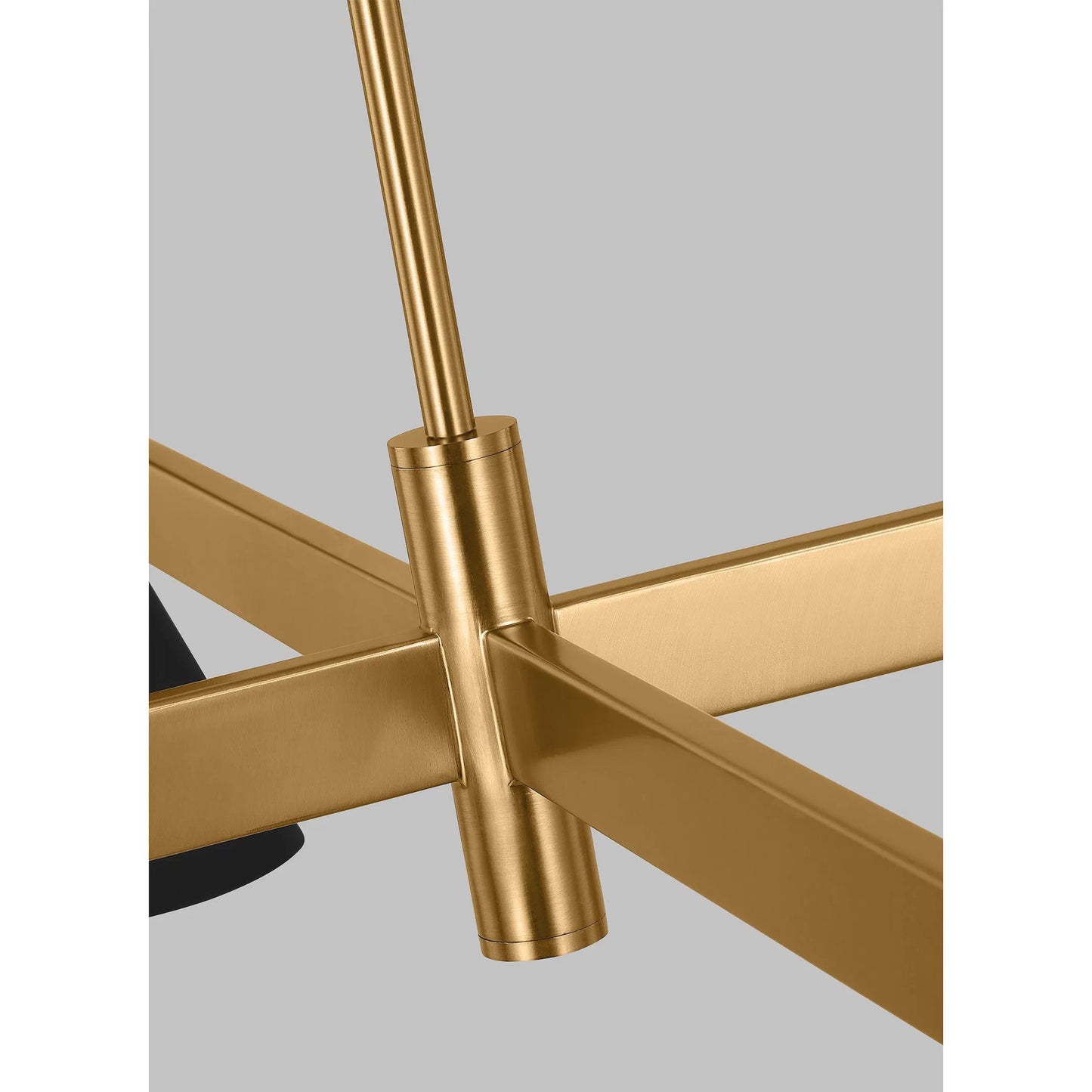 005 SI-2233757 | Closeup | Albertine Large Chandelier by Visual Comfort & Co. in midnight black. Made from steel in a modern style.