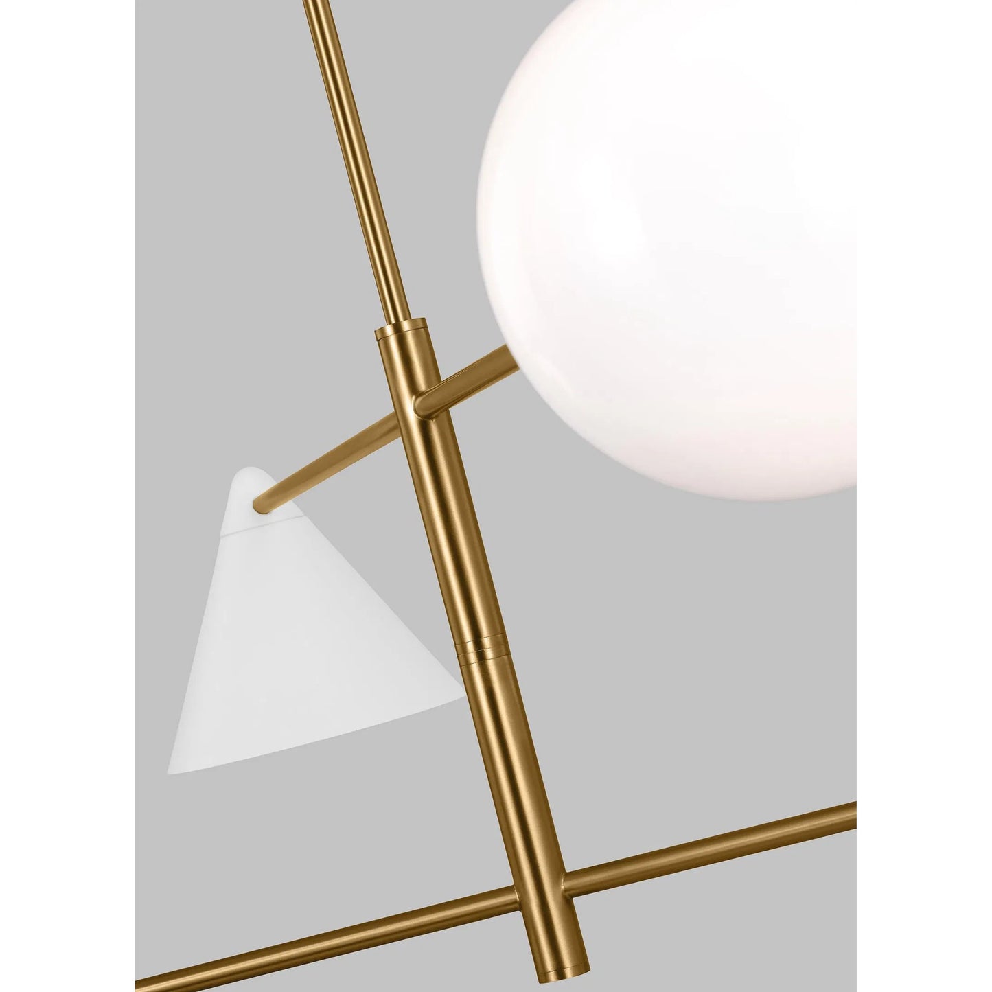 003 SI-2233760 | Closeup | Cosmo Extra Large Chandelier by Visual Comfort & Co. in matte white. Made from steel in a modern style.