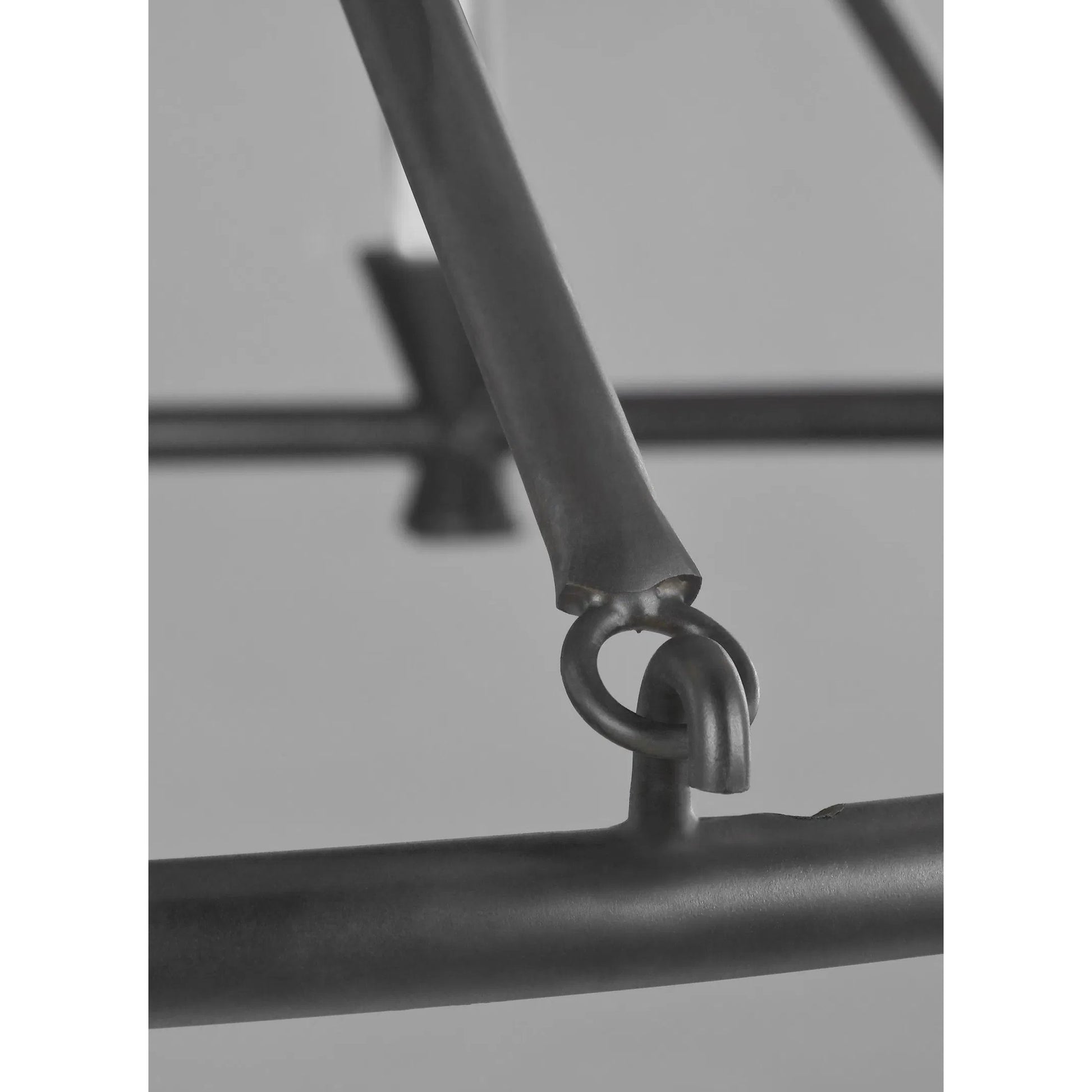 Keystone Medium Chandelier by Visual Comfort & Co. in aged iron. Made from steel in a traditional style.