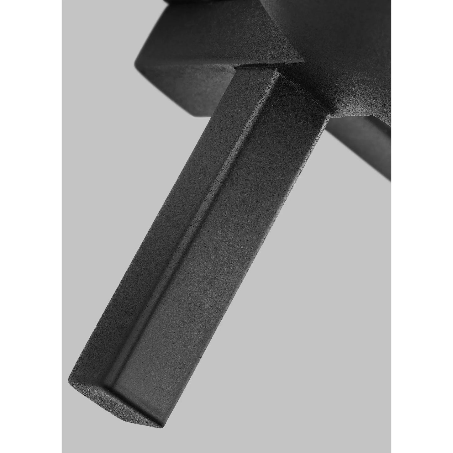 004 SI-2234122 | Closeup | Eastham Small Wall Lantern by Visual Comfort & Co. in textured black. Made from stonestrong in a traditional style.