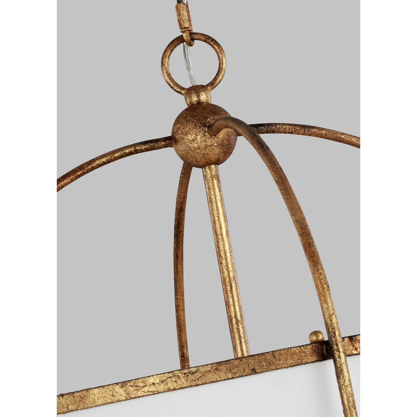 005 SI-2234168 | Closeup | Stonington Hanging Shade by Visual Comfort & Co. in antique gild. Made from steel in a unique style.