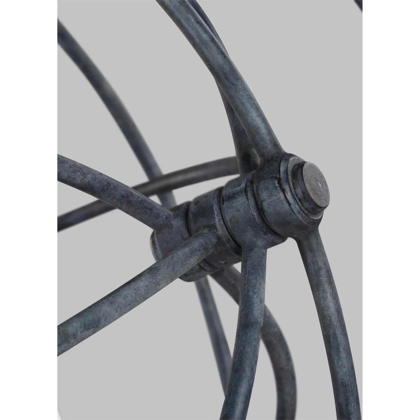 005 SI-2234190 | Closeup | Bayberry Small Pendant by Visual Comfort & Co. in weathered galvanized. Made from steel in a unique style.