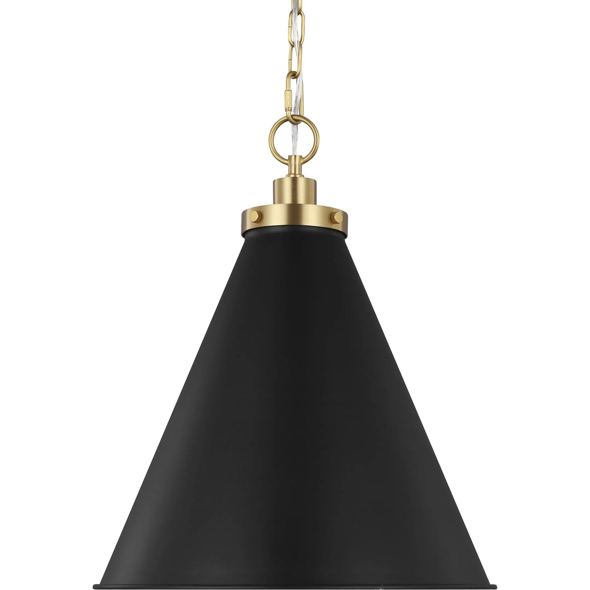 Wellfleet Medium Cone Pendant by Visual Comfort & Co.. Made from steel in a transitional style.