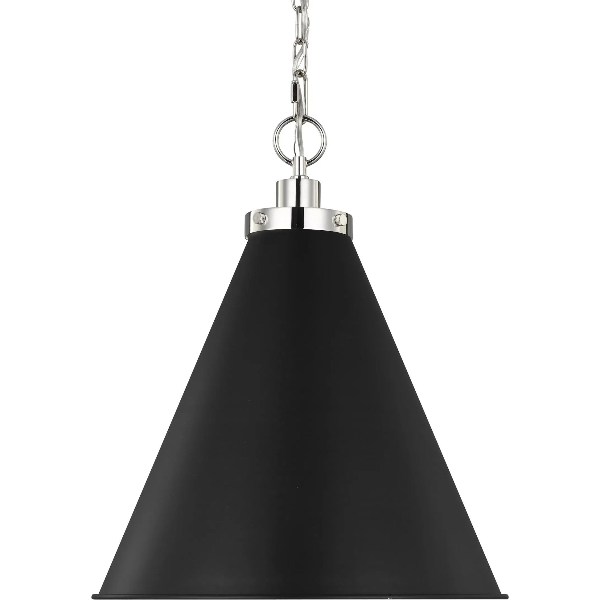 Wellfleet Medium Cone Pendant by Visual Comfort & Co.. Made from steel in a transitional style.