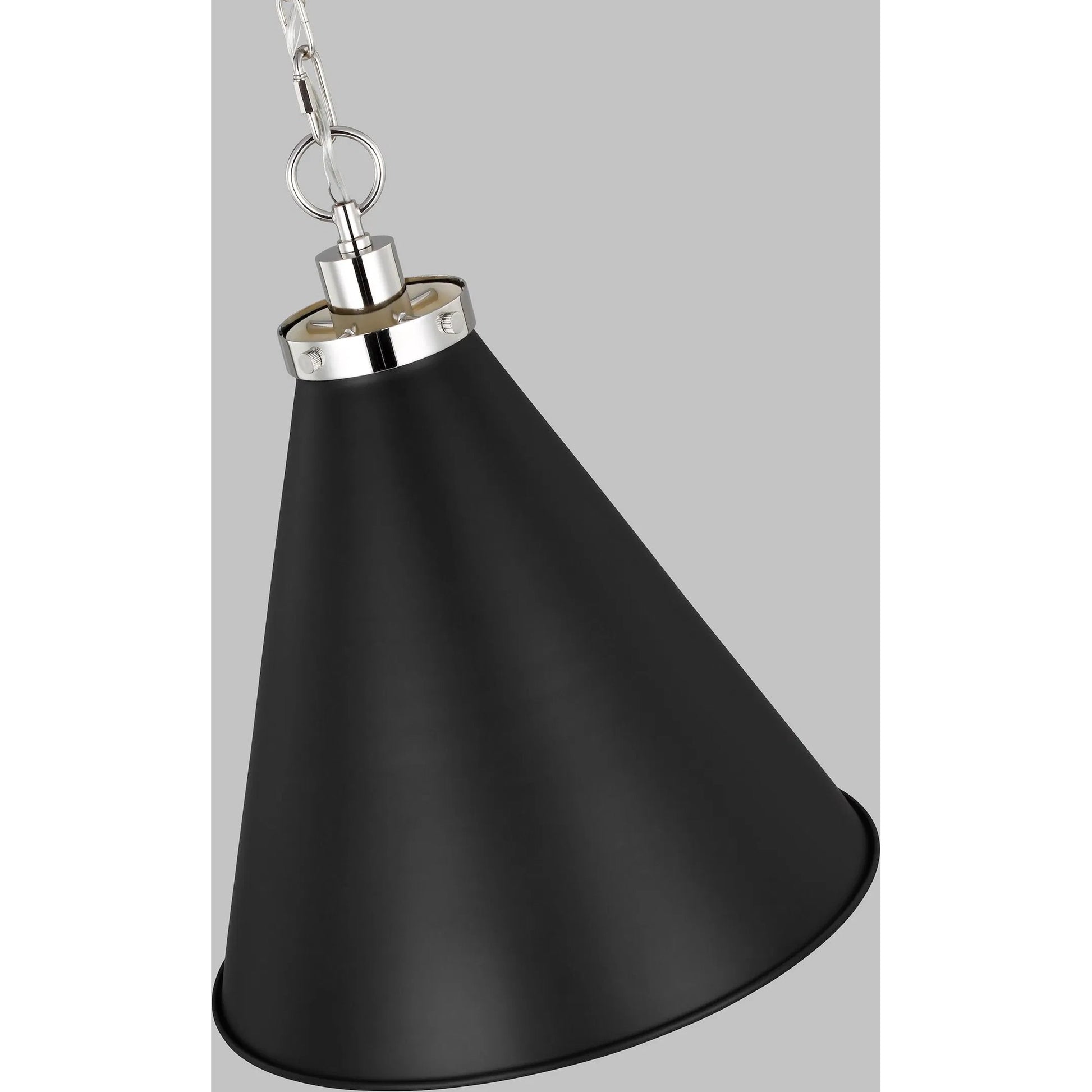 Wellfleet Medium Cone Pendant by Visual Comfort & Co.. Made from steel in a transitional style.