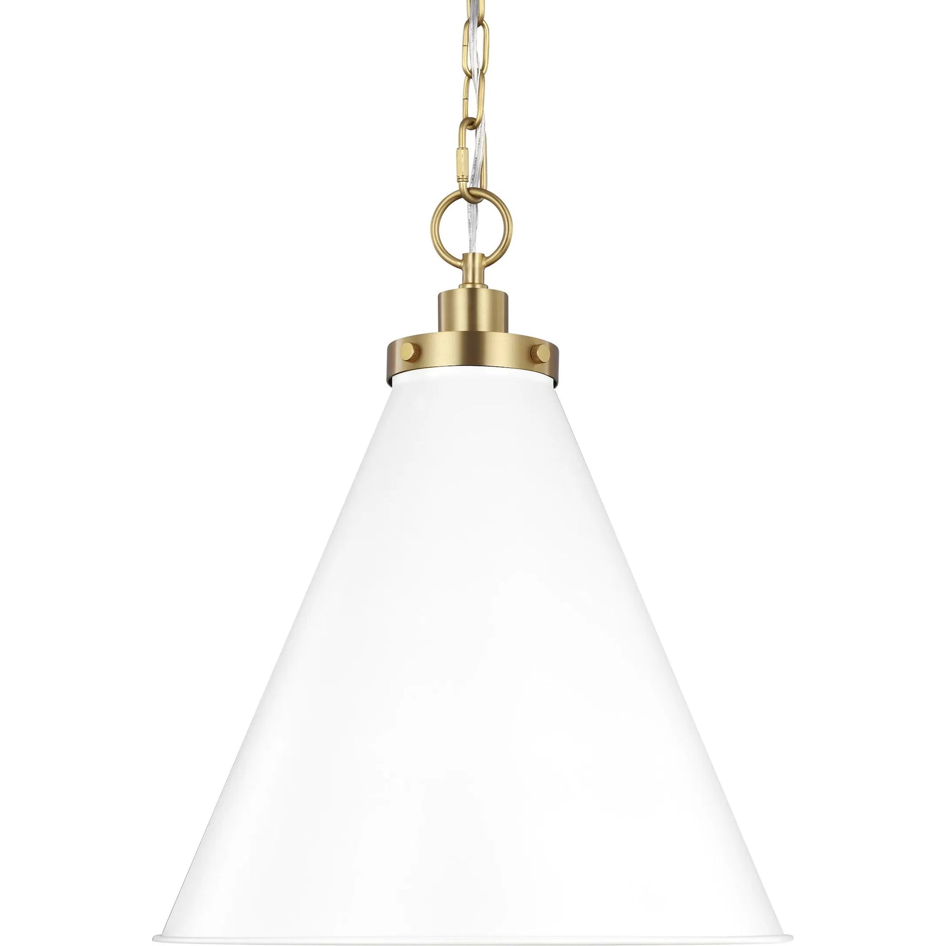 Wellfleet Medium Cone Pendant by Visual Comfort & Co.. Made from steel in a transitional style.