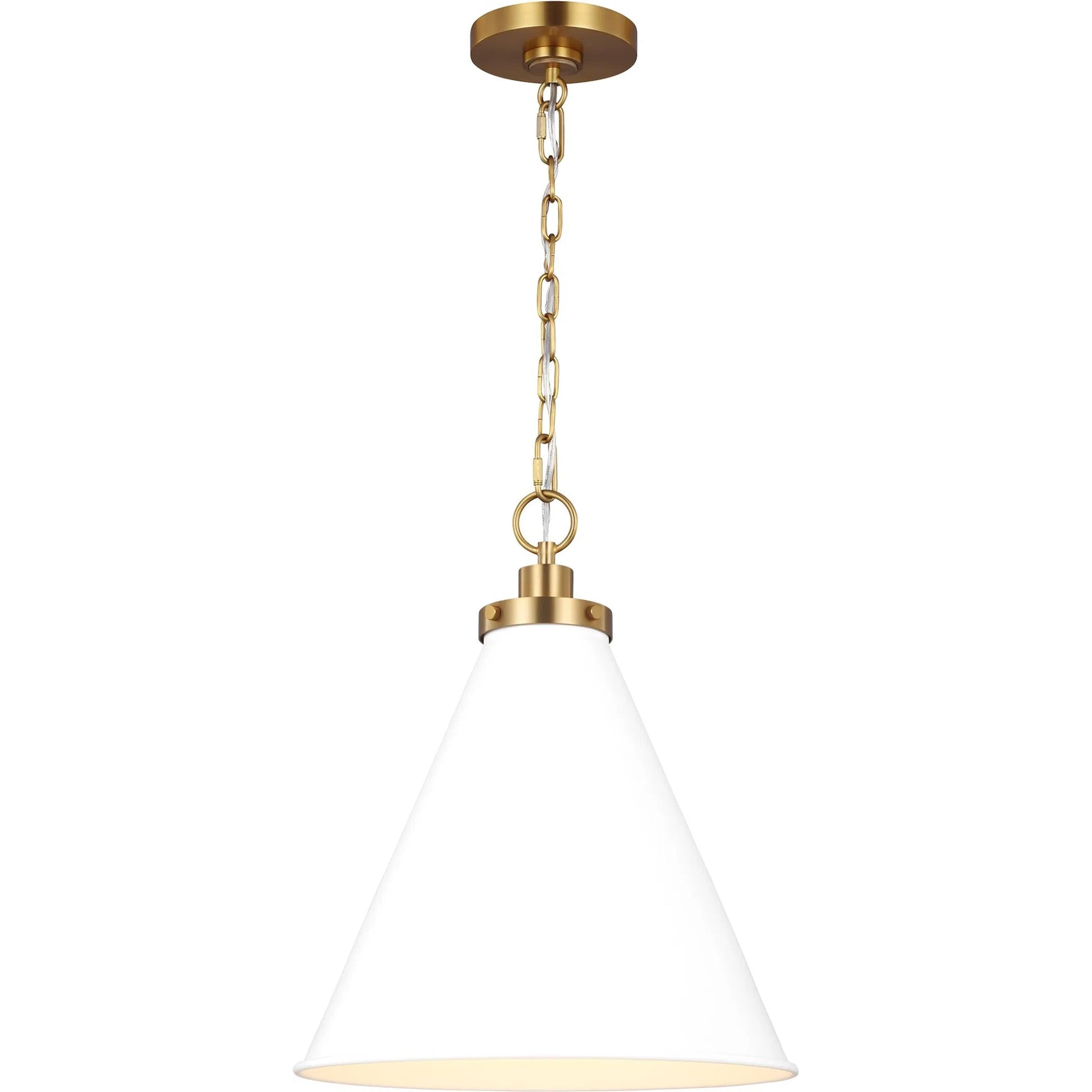 Wellfleet Medium Cone Pendant by Visual Comfort & Co.. Made from steel in a transitional style.