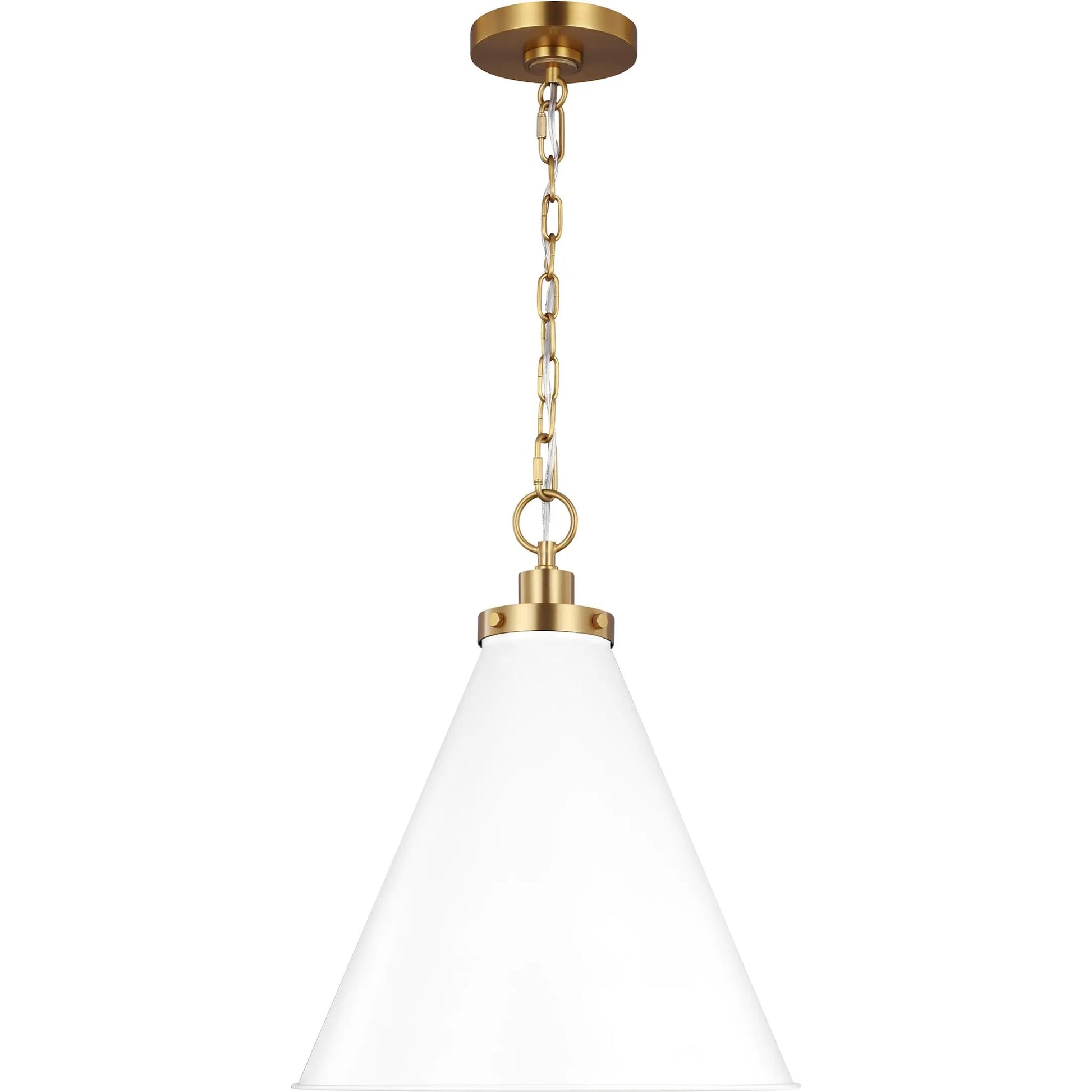 Wellfleet Medium Cone Pendant by Visual Comfort & Co.. Made from steel in a transitional style.