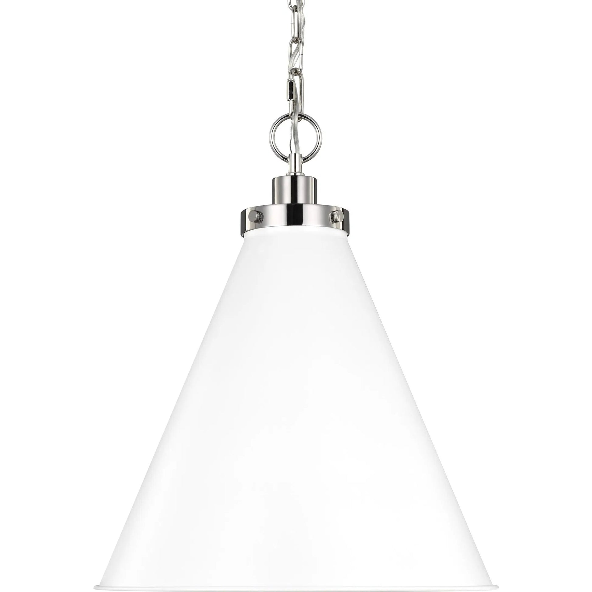 Wellfleet Medium Cone Pendant by Visual Comfort & Co.. Made from steel in a transitional style.