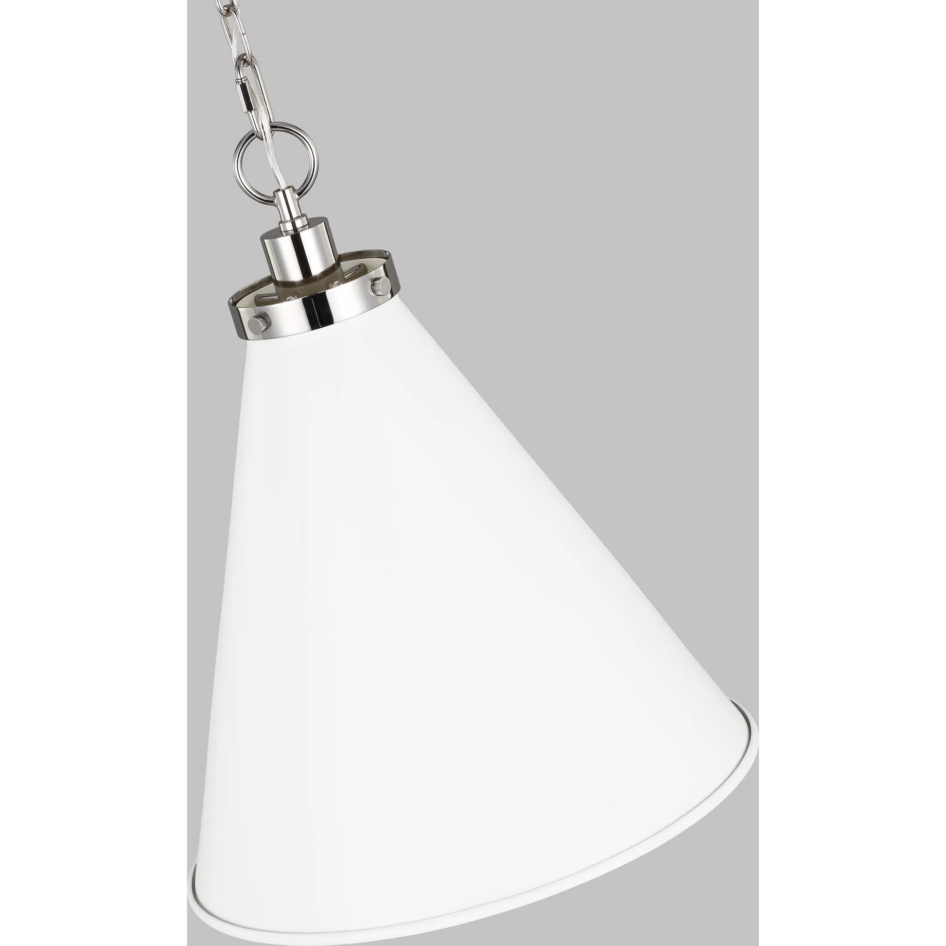 Wellfleet Medium Cone Pendant by Visual Comfort & Co.. Made from steel in a transitional style.
