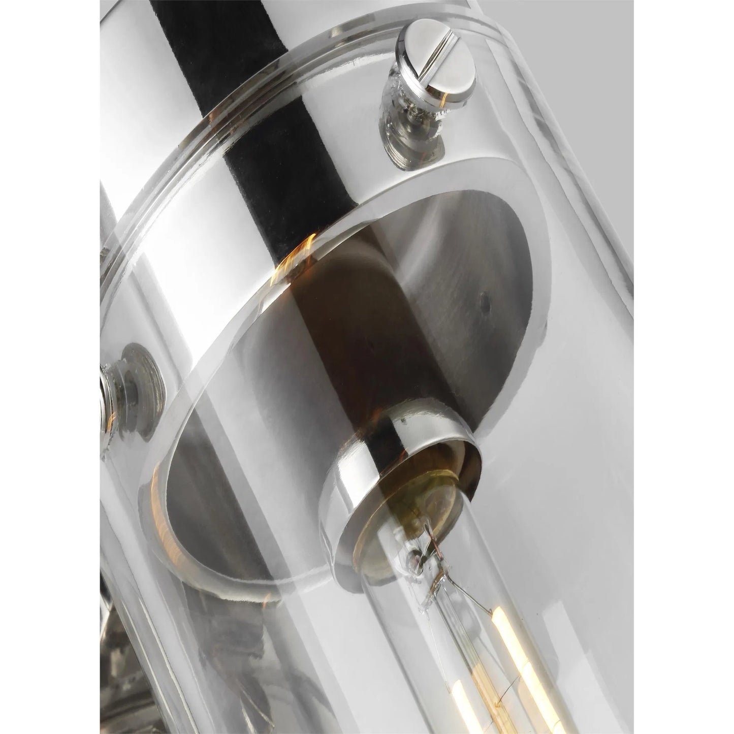 005 SI-2234316 | Closeup | Garrett Sconce by Visual Comfort & Co. in polished nickel. Made from steel in a unique style.
