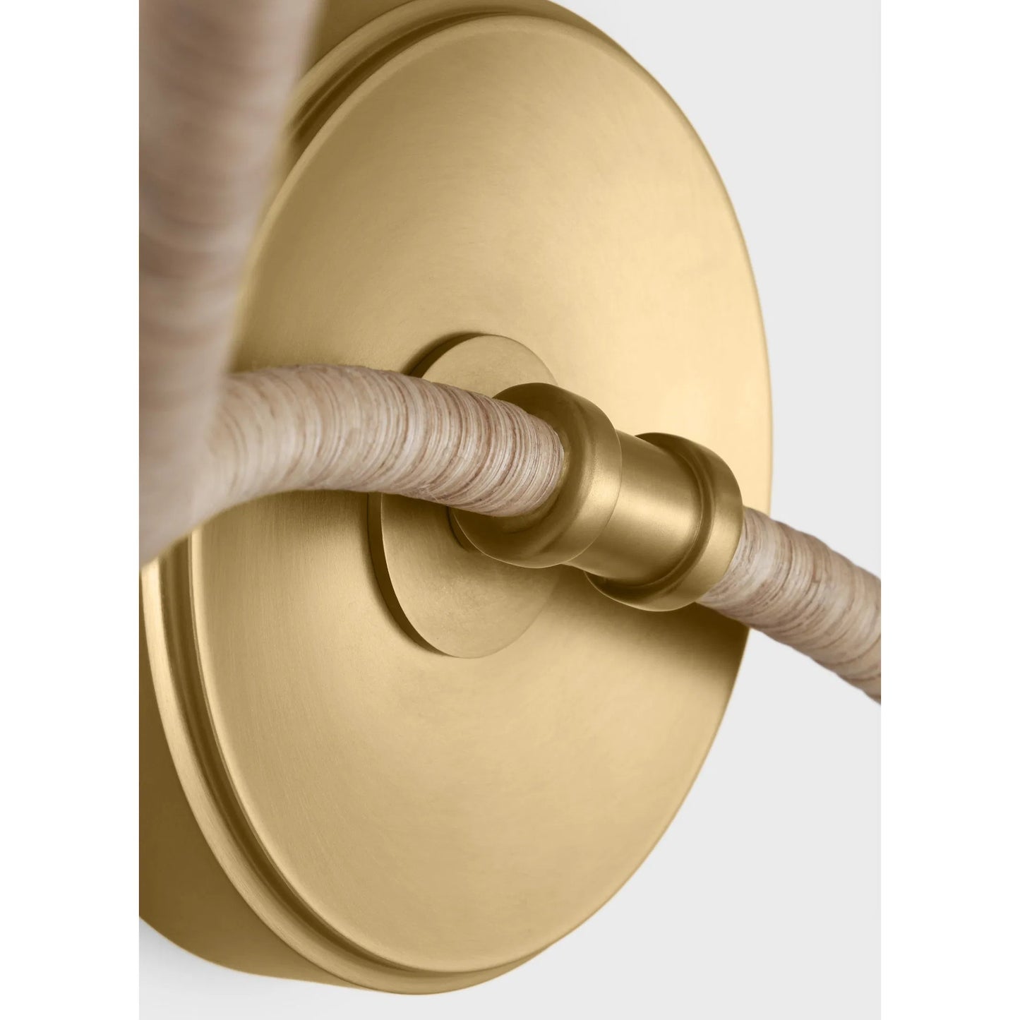 002 SI-2237525 | Closeup | Laguna Double Sconce by Visual Comfort & Co. in burnished brass. Made from steel in a unique style.
