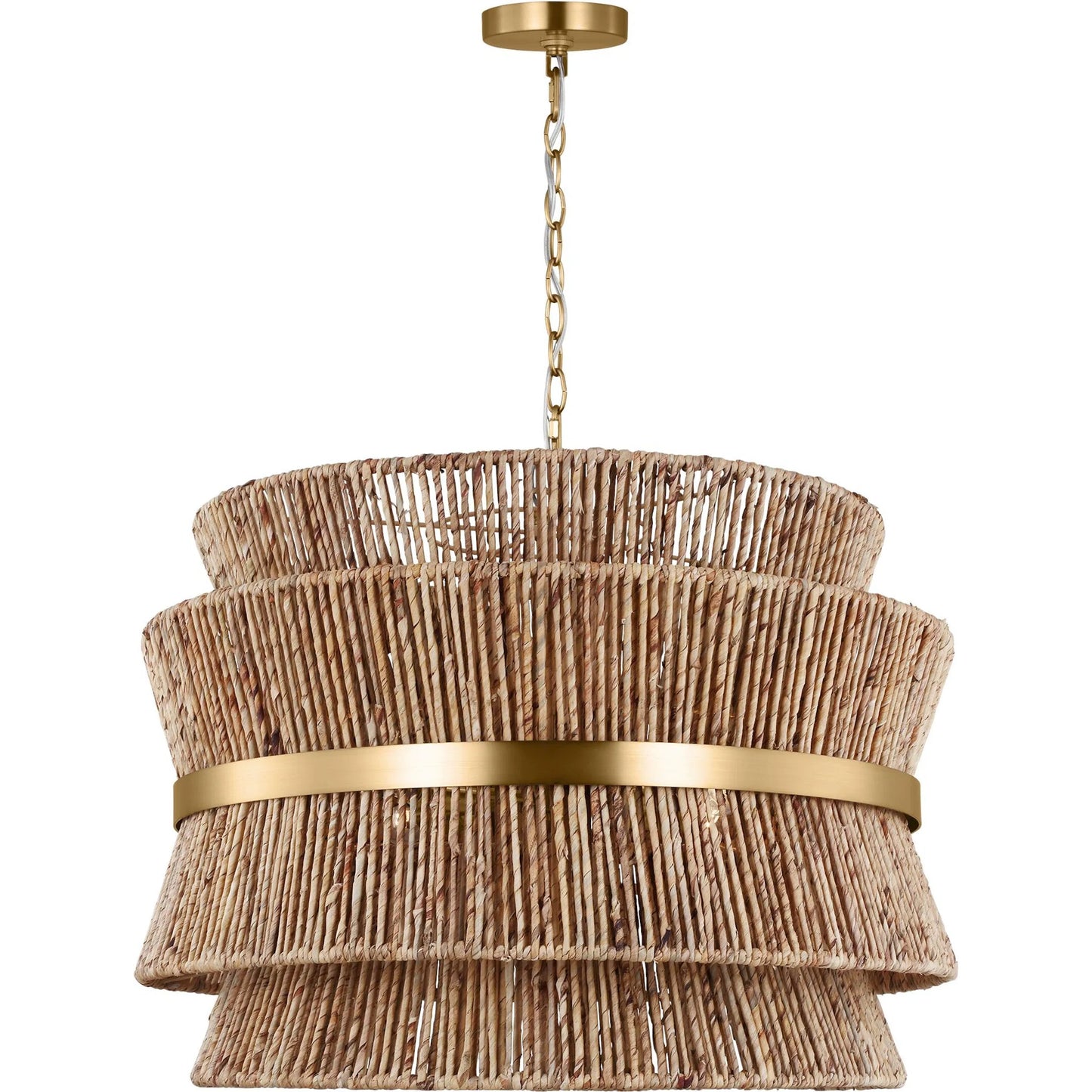 002 SI-2234437 | Primary Silo | Thurlo Large Hanging Shade by Visual Comfort & Co. in satin brass. Made from unique in a unique style.