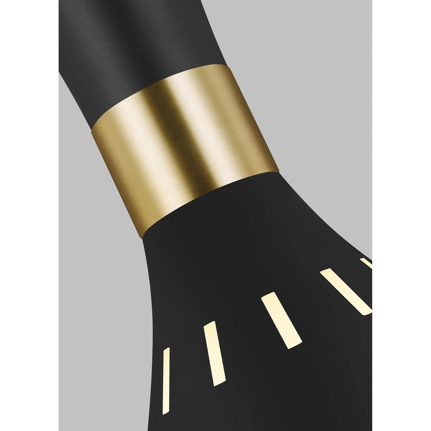 006 SR-735769 | Closeup | Joan Mini-Pendant by Generation Lighting in midnight black. Made from steel in a modern style.