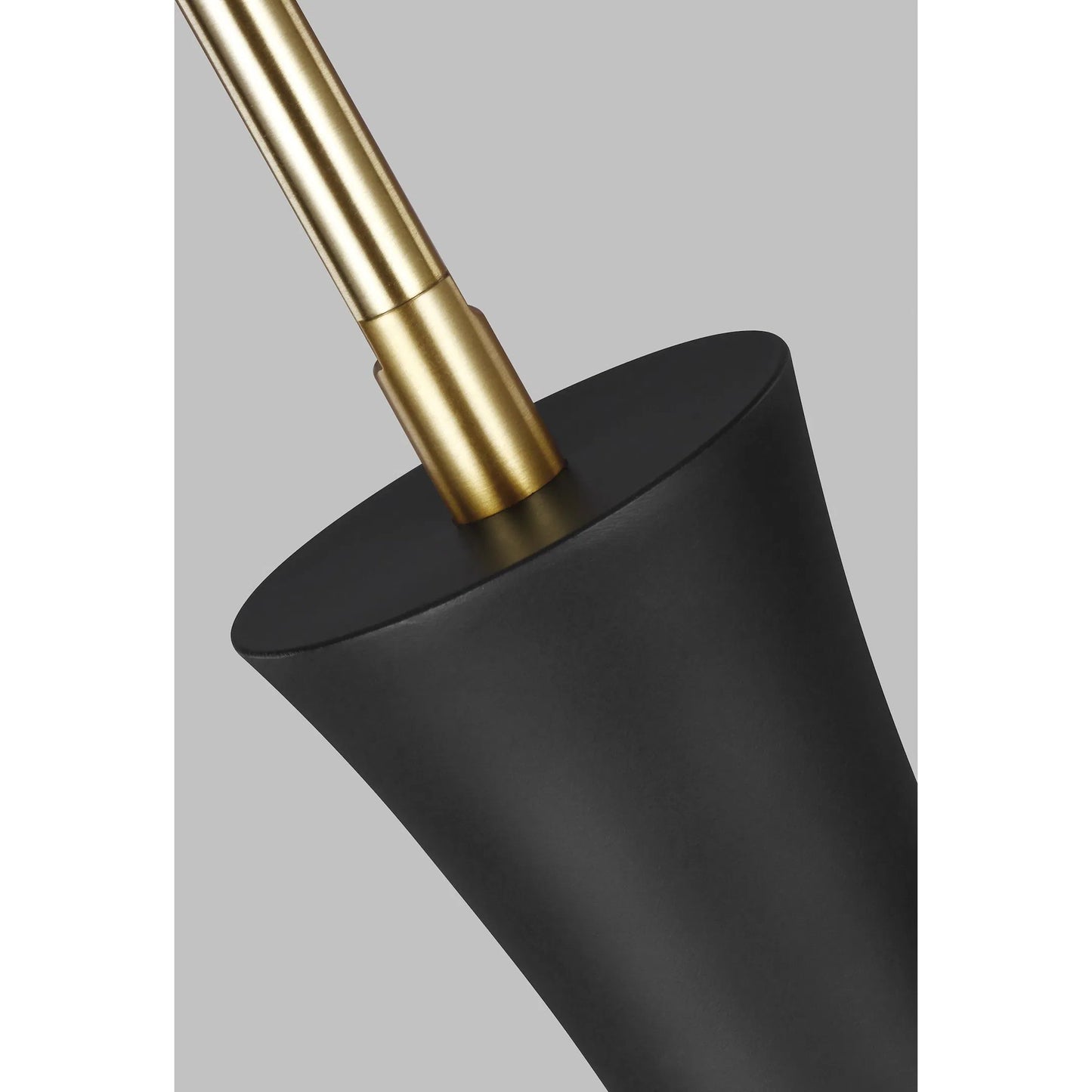 007 SR-735767 | Closeup | Joan Large Pendant by Generation Lighting in midnight black. Made from steel in a modern style.