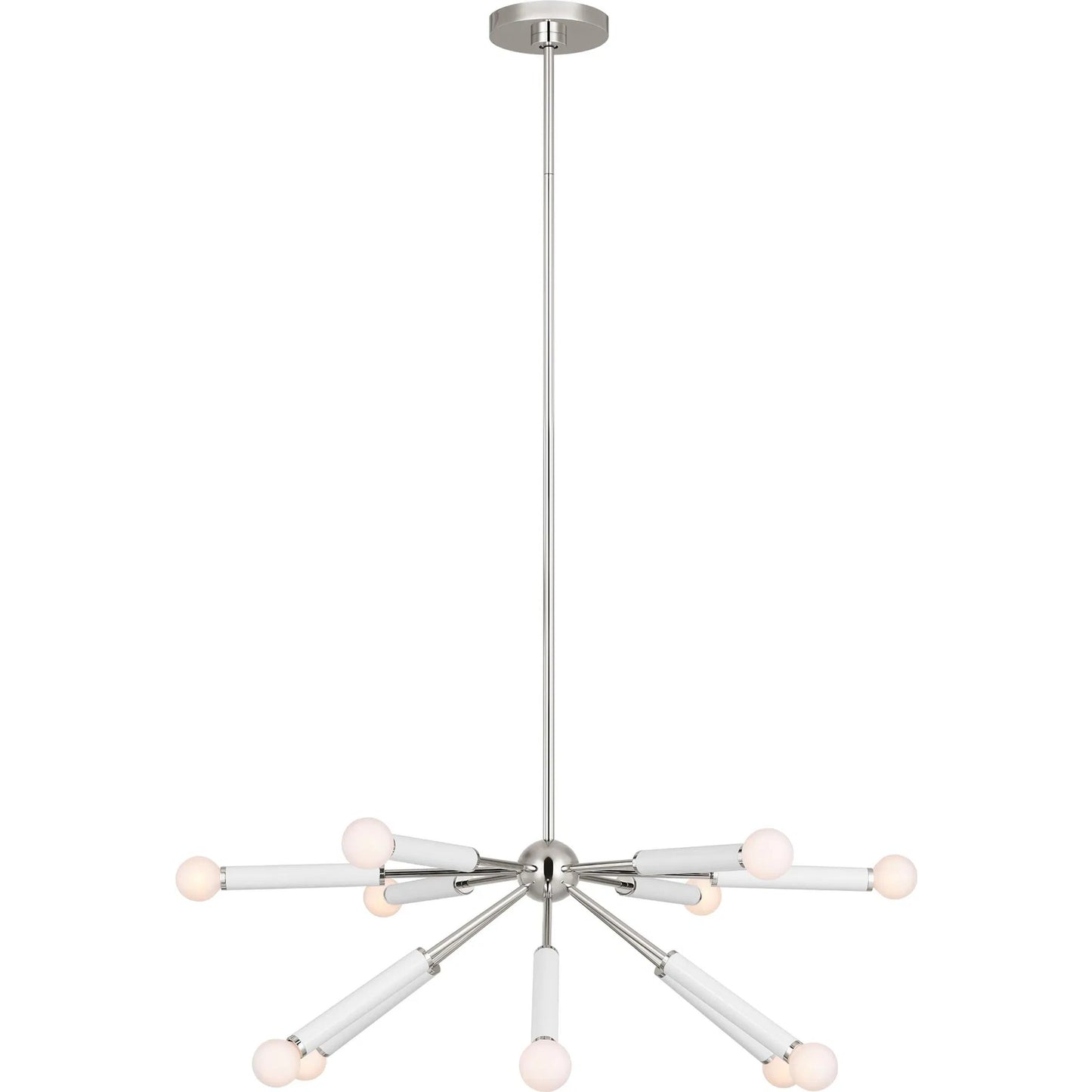 002 SI-2234950 | Primary Silo | Monroe Down Chandelier by Visual Comfort & Co. in polished nickel. Made from steel in a unique style.