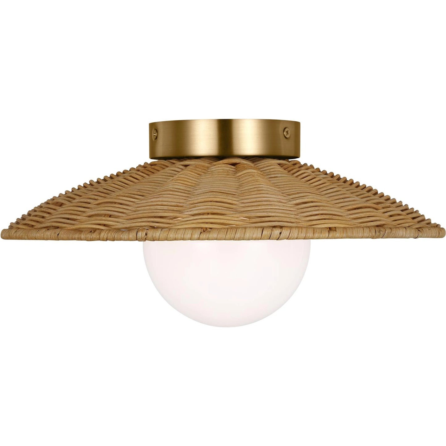 002 SI-2234980 | Primary Silo | Mari Medium Flush Mount by Visual Comfort & Co. in burnished brass. Made from unique in a rustic style.