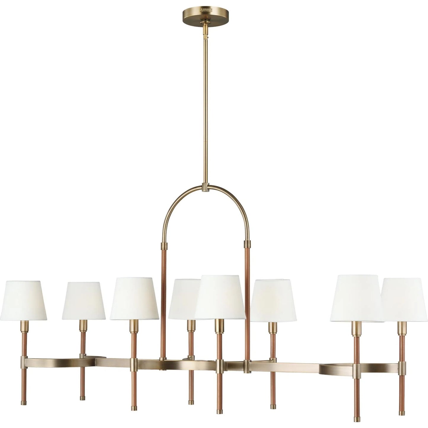 003 SI-2235194 | Additional Silo | Katie Linear Chandelier by Visual Comfort & Co. in time worn brass. Made from steel in a unique style.