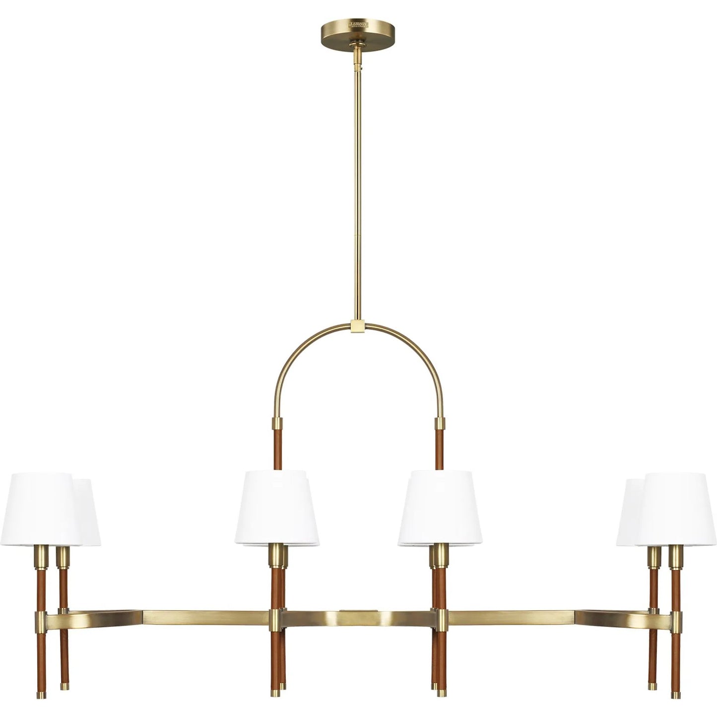002 SI-2235194 | Primary Silo | Katie Linear Chandelier by Visual Comfort & Co. in time worn brass. Made from steel in a unique style.